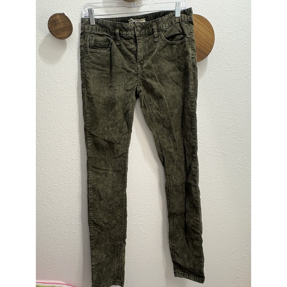 Free People Urban Outfitters Skinny Corduroy Dark Green Pants Women's 29x30.5